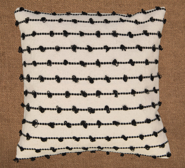 Hand woven scatter cushion cover  60 x 60cm - bobbles in various colours